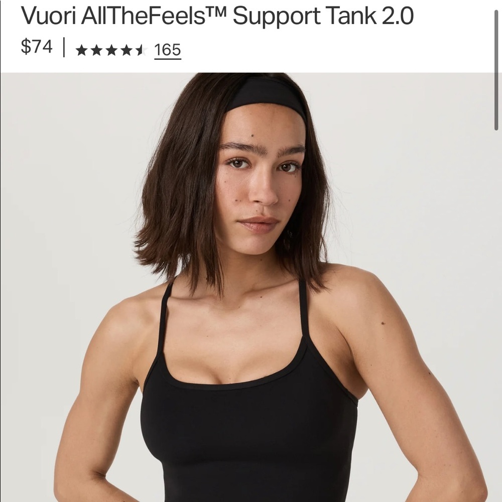 Vuori sports tank, size s